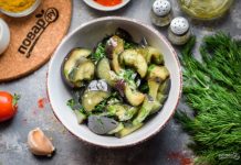 Баклажаны с чесноком и укропом