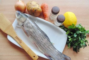 Белый амур в фольге в духовке