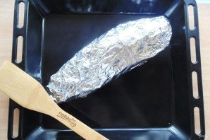 Белый амур в фольге в духовке