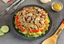 Диетический салат с консервированным тунцом