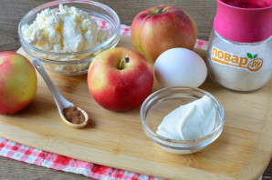 Яблоки фаршированные творогом