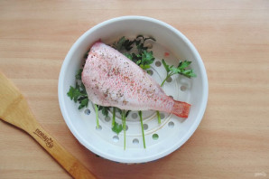 Морской окунь в пароварке