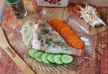 Морской окунь в пароварке