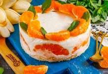 Муссовый мандариновый торт