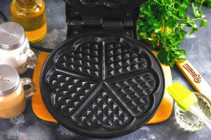 Омлет в вафельнице