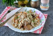 Перловка с куриной печенью