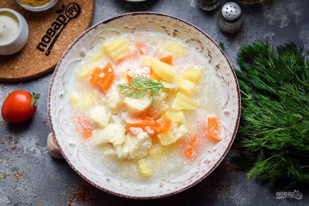 Рыбный суп со сметаной