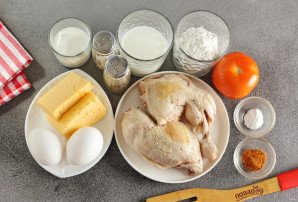 Запеканка из вареной курицы