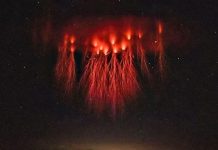 «Красные спрайты» озарили ночное небо над Европой