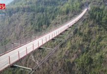 Мост не для слабонервных: китайский подвесной мост на грани безумия