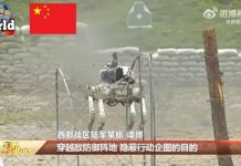 Китай демонстрирует роботизированных собак с винтовками QBZ-95