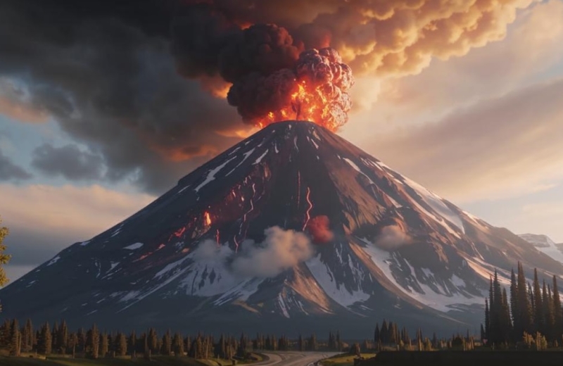 Жителей Аляски предупредили о возможном извержении вулкана Спурр