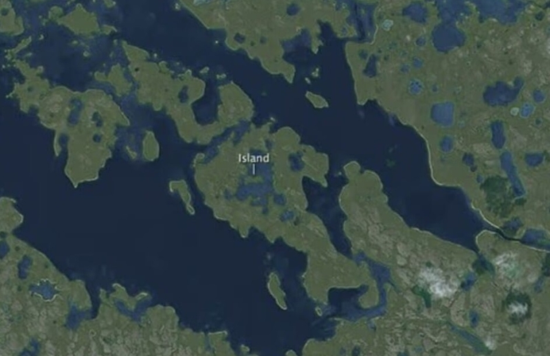 Редкое природное явление: спутник обнаружил рекурсивный остров на севере Канады