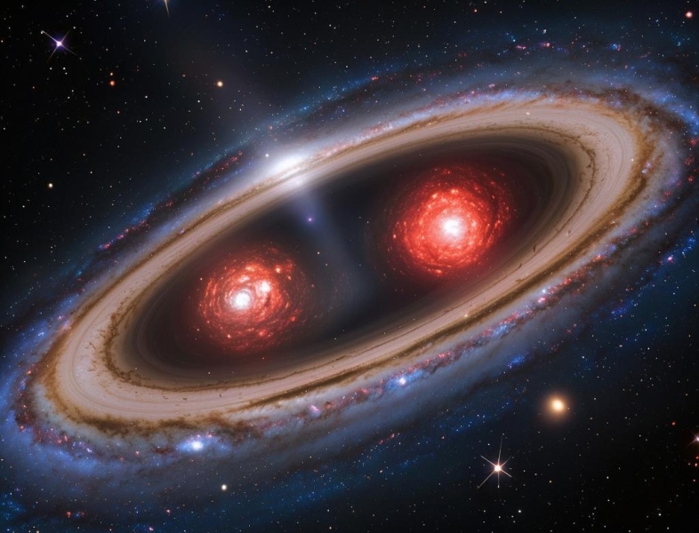 Астрономы обнаружили галактику, рождающую сверхмассивную черную дыру