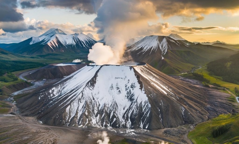 После мощного землетрясения на Камчатке проснулись семь вулканов