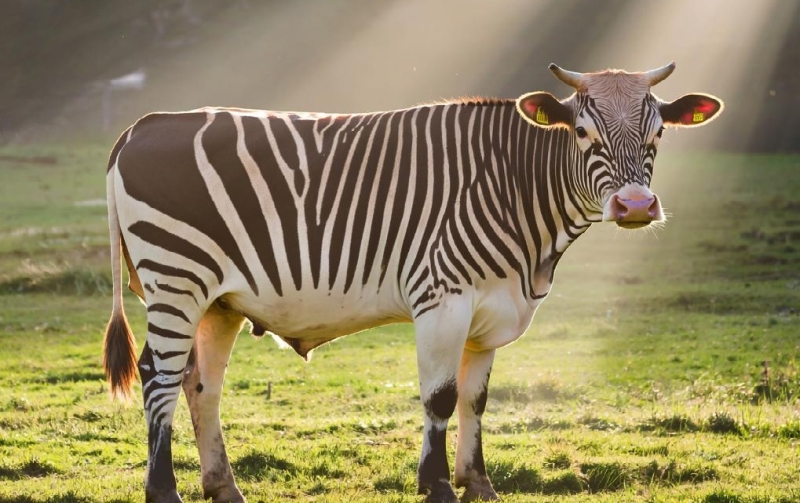 Ученые из Японии получили Шнобелевскую премию за покраску коровы под зебру