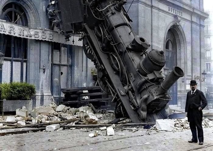 Катастрофическое крушение поезда на парижском вокзале Монпарнас в 1895 году