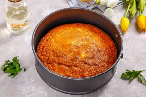 Апельсиновый торт со сметанным кремом