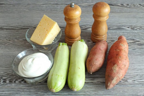 Батат с кабачками в духовке