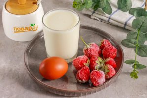 Молочный коктейль с клубникой без мороженого