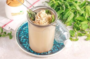 Овсяный квас с базиликом