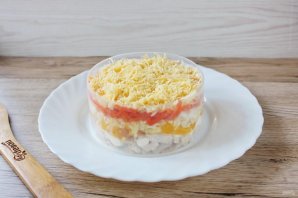 Салат с апельсинами, курицей и корейской морковью