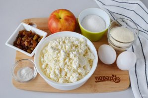 Сырник с яблоками