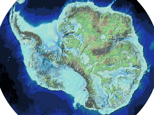 Ученые представлили карту Антарктиды без ледяного покрова