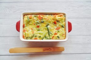 Запеканка из кабачков со стручковой фасолью