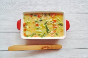 Запеканка из кабачков со стручковой фасолью